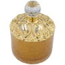 CRISTALIA Баночка высокая, H16 см. с крышкой, стекло/золото/Crystal
