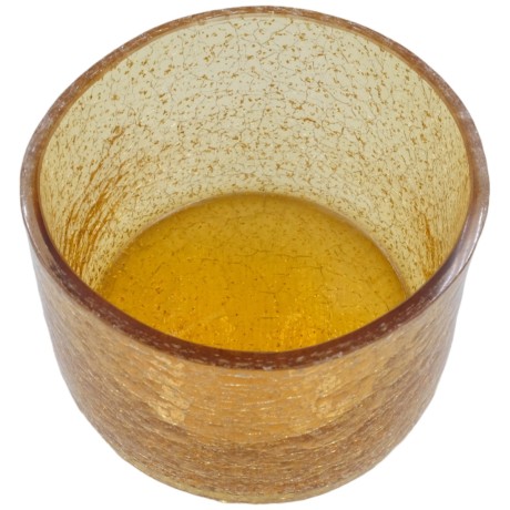 CRISTALIA Баночка высокая, H16 см. с крышкой, стекло/золото/Crystal