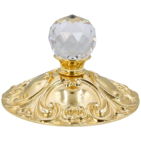 CRISTALIA Баночка высокая, H16 см. с крышкой, стекло/золото/Crystal