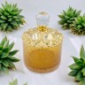 CRISTALIA Баночка высокая, H16 см. с крышкой, стекло/золото/Crystal