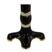 DUBAI Колонна H78 см. д/столешницы овальной 27490, керамика, цвет черный, декор золото, swarovski