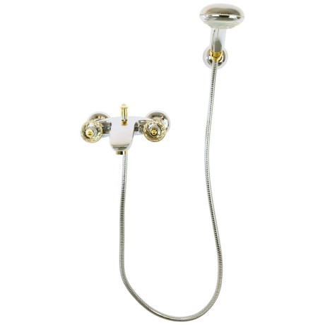 KORONA См-ль д/ванны внешний, ручки SWAROVSKI, хром/золото (NEW)