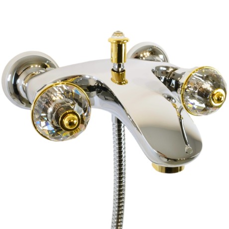 KORONA См-ль д/ванны внешний, ручки SWAROVSKI, хром/золото (NEW)