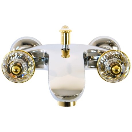 KORONA См-ль д/ванны внешний, ручки SWAROVSKI, хром/золото (NEW)