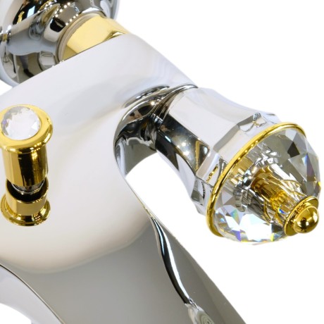 KORONA См-ль д/ванны внешний, ручки SWAROVSKI, хром/золото (NEW)