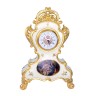 BAROQUE Часы настольные L30хP15хН45 см, керамика, цвет кремовый, декор золото