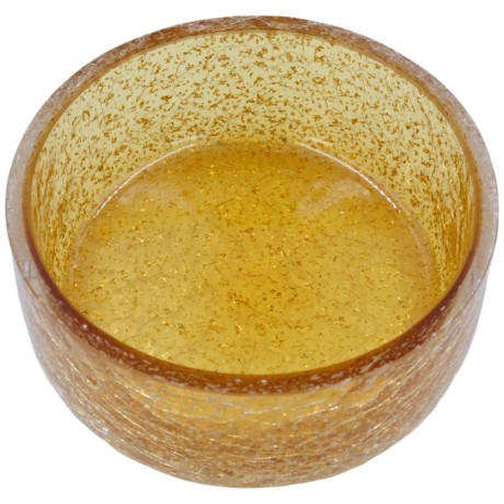 CRISTALIA Баночка низкая, H13 см. с крышкой, стекло/золото/Crystal