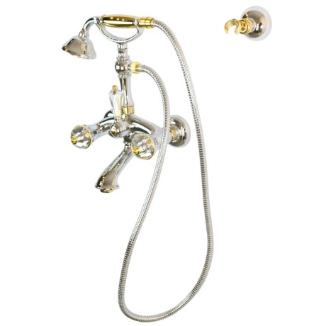 KORONA См-ль д/ванны внешний, изогнутый, SWAROVSKI/хром/золото (NEW)