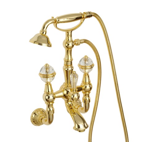 CRISTALIA См-ль д/ванны внешний, ручки CRYSTAL, золото