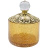 CRISTALIA Баночка высокая, H16 см. с крышкой, стекло/бронза/Crystal
