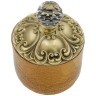 CRISTALIA Баночка высокая, H16 см. с крышкой, стекло/бронза/Crystal