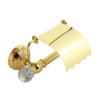 CRISTALIA Бумагодержатель закрытый (с крышкой), золото/Crystal