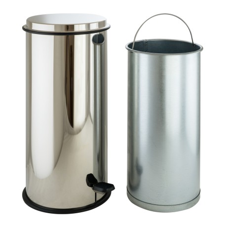 COMPLEMENTI Ведро мусорное 18 л, D26, H58 cm, хром