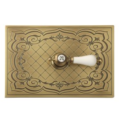 OTTONE CLASSIC EXPERT Декор. панель "СЕТКА" h145x217мм. с отв.д/ручки, бронз/декор 1 (БЕЗ РУЧКИ)