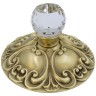 CRISTALIA Баночка низкая, H13 см. с крышкой, стекло/бронза/Crystal