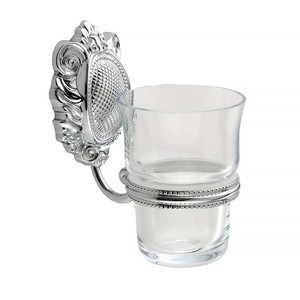 CLEOPATRA Стакан настенный, стекло прозрачное/хром