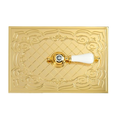 OTTONE CLASSIC EXPERT Декор. панель "СЕТКА" h145x217мм. с отв.д/ручки, золото/декор 1 (БЕЗ РУЧКИ)