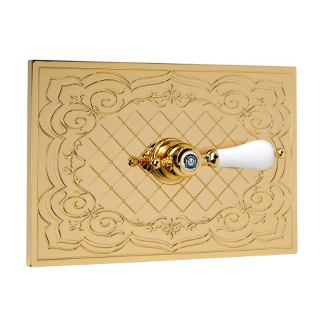 OTTONE CLASSIC EXPERT Декор. панель "СЕТКА" h145x217мм. с отв.д/ручки, золото/декор 1 (БЕЗ РУЧКИ)