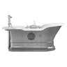 IMPERO PODIUM Ванна 180x87хH76 см. хром/золото, подиум хром, слив/перелив золото+ 2 дек." MIGLIORE"