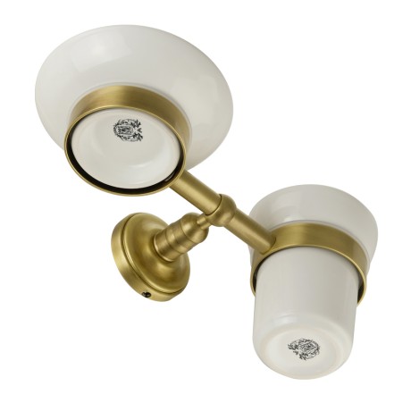 MIRELLA Мыльница и стакан настенные, керамика/бронза