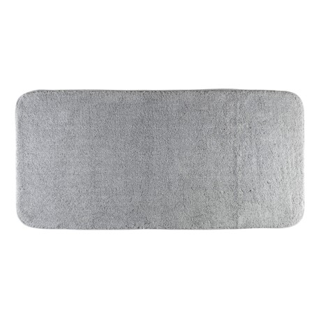 Коврик д/ванной комнаты 70х140 см., без вышивки, серый, окантовка серебро