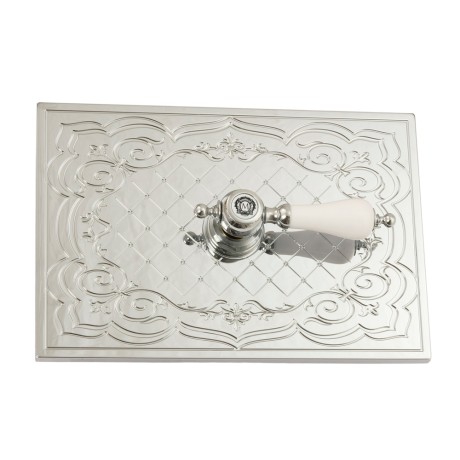 OTTONE CLASSIC EXPERT Декор. панель "СЕТКА" h145x217мм. с отв.д/ручки, хром/декор 1 (БЕЗ РУЧКИ)