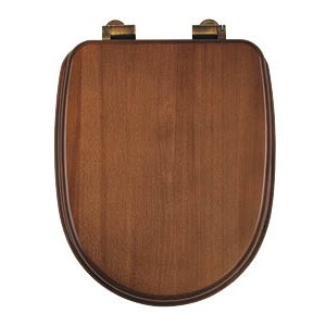 GIANETA Крышка/сиденье унитазa, с системой Microlift, цвет NOCE LUCIDO/золото