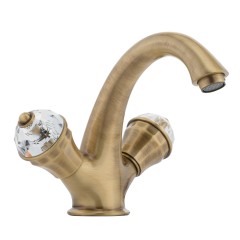 PRESTIGE CRYSTAL См-ль д/раковины, донный клапан &quot;click-clack&quot;, бронза