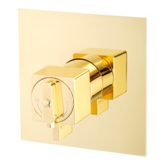 KVANT GOLD См-ль скрытого монтажа моноком., термостат., золото
