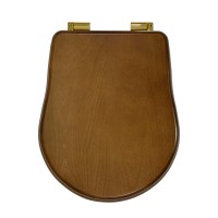 BELLA  Крышка/сиденье  унитазa Lux, с системой Microlift, цвет Noce /золото