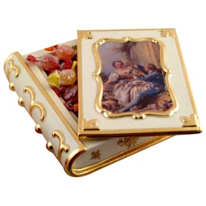 BAROQUE Шкатулка книга 24х21хН7 см, керамика, цвет кремовый, декор золото