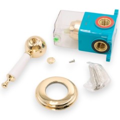 OXFORD См-ль скрытого монтажа моноком., ручка белая, золото