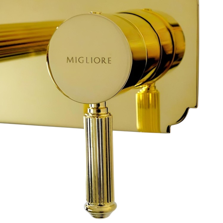 Смеситель для раковины Migliore Velvet Lux 33828 настенный золото