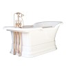 IMPERO PODIUM Ванна 180x87хH76 см. бел, под. бел, с/п зол.+2 дек. MIGL. без отв. под см-ль и ручек