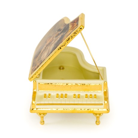 BAROQUE Шкатулка рояль 28х20 см, керамика, цвет кремовый, декор золото