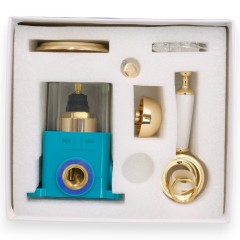 OXFORD См-ль скрытого монтажа моноком., термостат., ручка белая, золото