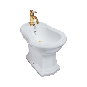 BELLA  Биде напольное с декором прованс/золото, керамика