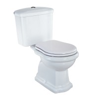 BELLA Комплект унитаз моноблок выпуск в пол, бачок с кнопкой хром, белый (БЕЗ КРЫШКИ)