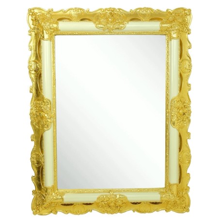 Зеркало прямоугольное фигурное h93xL73xP7 cm, Avorio Dorato