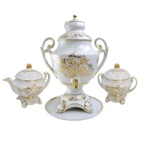Самовар Мод. 2 (комплект: самовар 4,5л, блюдо, чайник, сахарница)