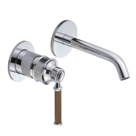 ERMITAGE MINI См-ль д/рак-ны моноком. скр.монт.на 2 отв., ручка ОРЕХ, дон.клап."click-clack", хром