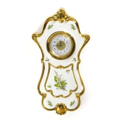 PRIMAVERA Часы настенные 34х12хН63 см, керамика, цвет белый, декор золото