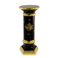 FIORI GOLD Колонна напольная Н86 см, керамика, цвет черный, декор золото