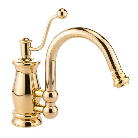 VIVALDI См-ль д/биде моноком., донный клапан "click-clack" с переливом, золото