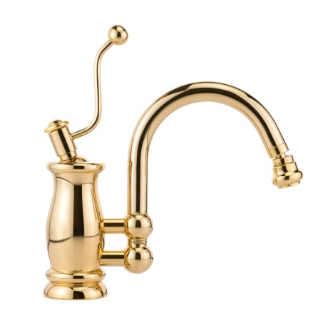 VIVALDI См-ль д/биде моноком., донный клапан "click-clack" с переливом, золото