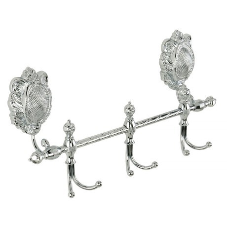 CLEOPATRA Планка с 3-мя двойными крючками, L36 см, хром