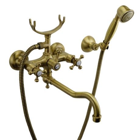 LADY См-ль д/ванны внешний c поворотным изливом, бронза