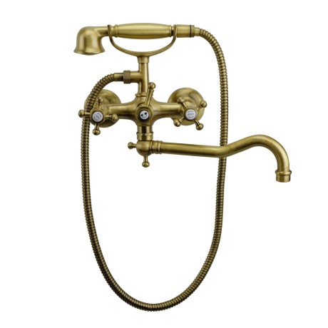 LADY См-ль д/ванны внешний c поворотным изливом, бронза