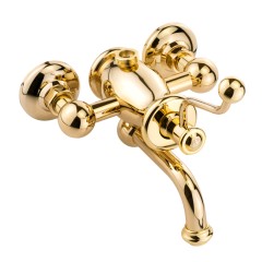 VIVALDI См-ль д/душ.колонны моноком. внешний, M3/4", с изливом(без шланга/лейки/держателя), золото