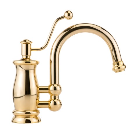 VIVALDI См-ль д/раковины моноком., донный клапан "click-clack" с переливом, золото